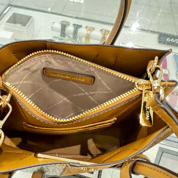 Michael Kors Mercer Satchel Shoulder Crossbody Bag MK Deer Multi Colorblock - Picture 8 of 14